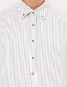 A__k Gri Slim Fit Uzun Kollu G_mlek