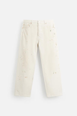 PAINT SPLATTER STRAIGHT-LEG JEANS - Zara фото 7