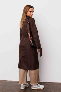 Плащ AURA 7034-170 шоколадный  фото 5