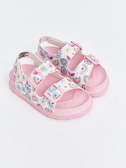 Bask?l? K?z ?ocuk Sandalet