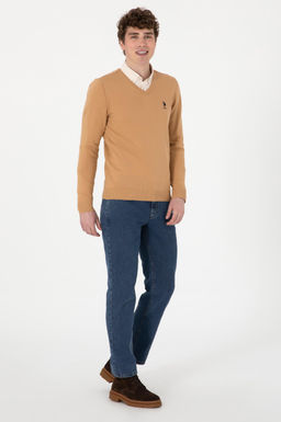 Erkek Camel Basic Kazak - U.s. polo assn фото 4