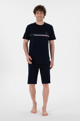 Erkek Lacivert Pijama Tak_m_ Sepette S_rpriz _ndirim