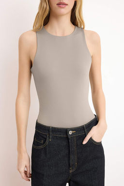 Vizon Halter Yaka Vucuda Oturan Esnek Alttan C?tc?tl? Orme Body TWOSS20BD0044