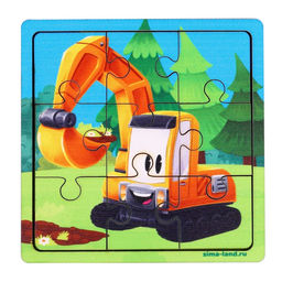 Пазл Экскаватор - Лесная мастерская фото 7