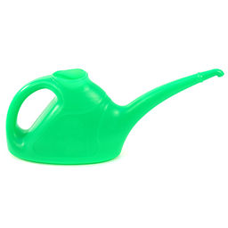 Лейка для комнатных растений пластмассовая 2л, 41х10,5х20см, длинный загнутый носик, пищевой полиэтилен (Россия)