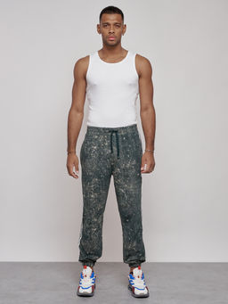 Брюки джоггеры спортивны мужские зеленого цвета 12931Z - Mtforce фото 2