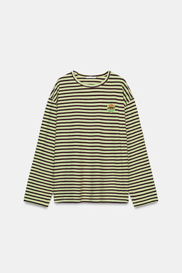 STRIPED EMBROIDERED PIPPI L_NGSTRUMP T-SHIRT - Zara фото 4