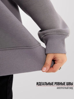 Свитшот с вышивкой Ультра_3701/серый