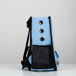 Рюкзак для переноски животных с окном для обзора, голубой - Пижон фото 3