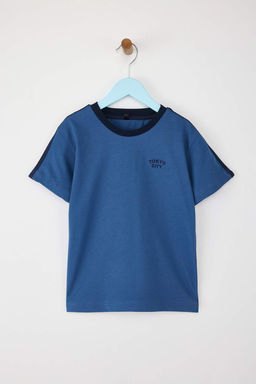 Yesil Erkek Cocuk %100 Pamuk Slogan Nak?sl? Biye Detayl? K?sa Kol Orme T-Shirt TKDSS25TS00100 - Trendyolmilla фото 6