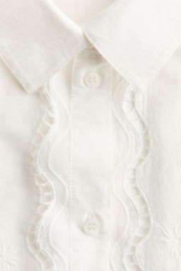 Camisa playera de algod?n con bordado ingl?s - H&m фото 6