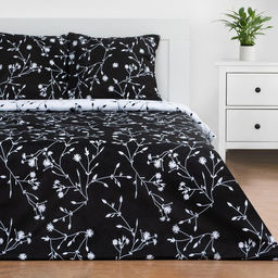 Постельное бельё Этель Дуэт Flowers (вид 3) 143х215 см - 2 шт, 220х240 см, 70х70 см -2 шт, поплин 125 г  фото 3