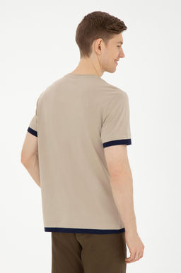 Футболка U.S. Polo Assn. мужская светло-хаки хлопок  фото 12