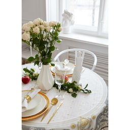 Скатерть Этель Classic style d=150см +/-3см, 100% хл, саржа 190 гр/м2  фото 6