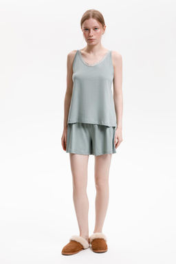 Е 20152/сухой зеленый пижама жен