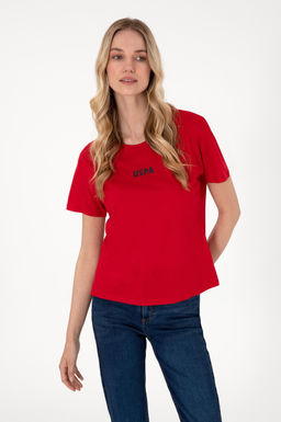 Kad_n K_rm_z_ Bisiklet Yaka Ti__rt Sepette S_rpriz _ndirim - U.s. polo assn фото 3