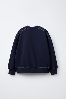 CONJUNTO SUDADERA Y PANTAL?N FELPA PESPUNTE / Marino