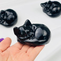 Фигурка Кошка из черного Обсидиана