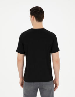 Siyah Slim Fit Ti__rt