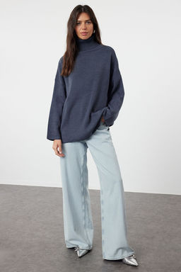 Ekru Genis Kal?p Basic Triko Kazak TWOAW23KZ00206 - Trendyolmilla фото 10