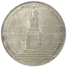 2 талера 1844 года Германские государства  Баден Монумент Карла Фридриха