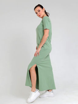 Платье из трикотажного полотна стрейч. - F5 фото 2