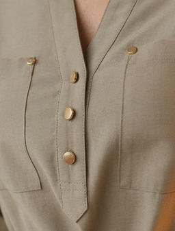 VILATTE / Платье-рубашка из плотного лиоцелла  фото 2