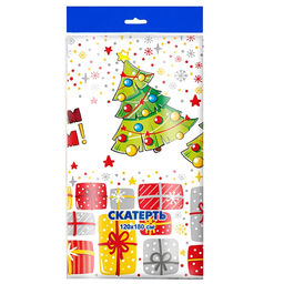 Скатерть полиэтилен 120х180см Карусель подарков, 35мкм (Россия) - Домашняя мода фото 2