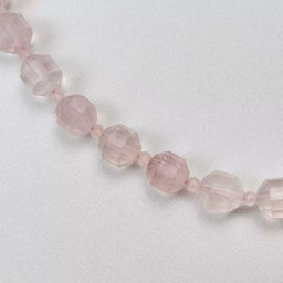Бусы из Розового кварца "призма" (Бразилия)
