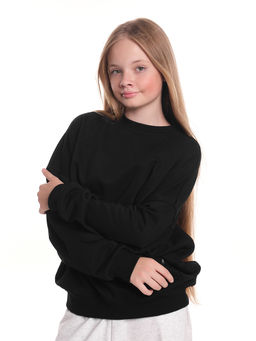 Толстовка оверсайз для девочки 22-2017 черный - Mini maxi фото 10