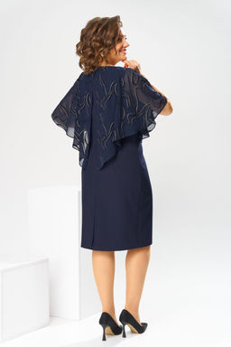 Платье Romanovich Style 1-2371 синий флок
