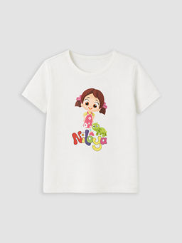 Niloya Bask?l? K?z ?ocuk ?ortlu Pijama Tak?m?