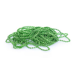 Новогоднее украшение "Бусы" зеленые, 10м,в пакете