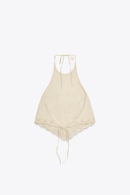 EMBROIDERED POPLIN TOP - Zara фото 4