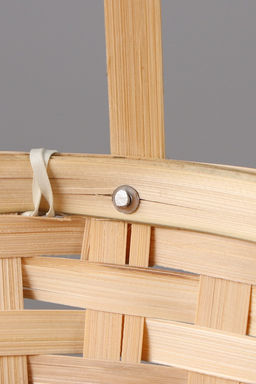 Корзина плетёная, 26×26×12 см, ручка h=18 см, бамбук, натуральный цвет