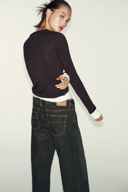 MOCK LAYER CONTRAST T-SHIRT - Zara фото 5