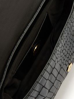 Женская сумка на плечо LOVE MOSCHINO SUPER SOFT CROCO Артикул 4192156, черный  фото 5