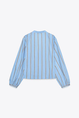 STRIPED POPLIN SHIRT WITH TIES - Zara фото 37