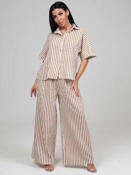 557 ЖЕНСКИЙ КОСТЮМ (брюки) (Бежевая полоса) - А-дина фото 3