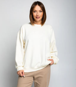 Свитшот #КТ329 (3), кремовый