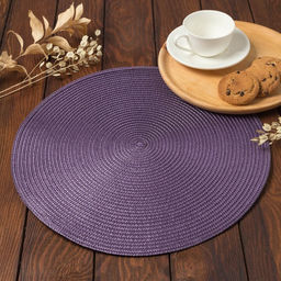 Салфетка сервировочная Доляна Классика, цв.фиолетовый, d 38 см