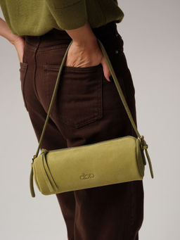 Замшевая сумка Tube DBR 31343 киви/велюр фото 7