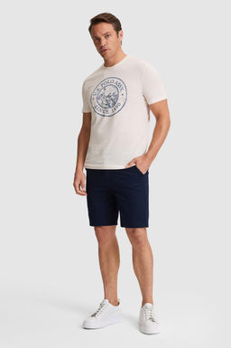 Erkek Krem Regular Fit Bisiklet YakaTi__rt