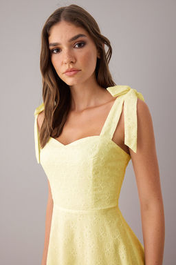 Beyaz Duz Maxi Dokuma Elbise TWOSS25EL00863 - Trendyolmilla фото 3