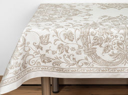 Скатерть 07С-36ЯК 140*170 "Шитье" цв. бежевый/серый