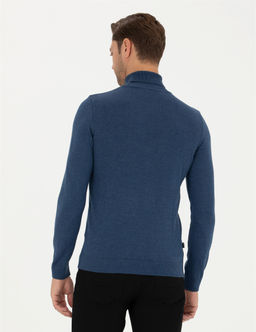 _ndigo Melanj Slim Fit Bal_k__ Yaka Basic Triko Kazak - Pierre cardin фото 5
