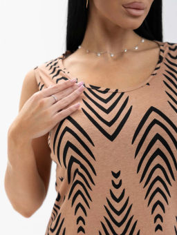 Сарафан женский, цвет черный коричневый