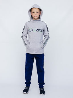 CRB wear / CWJB 90111-11 Комплект для мальчика (толстовка, брюки),светло-серый меланж/Ex.Cherubino