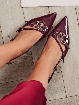 Туфли жен. летние бордо, э/л - S&I фото 4