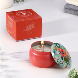 Ароматическая свеча в банке «Фрезия», из соевого воска с сухоцветом, 4.5×6 см, 80 г